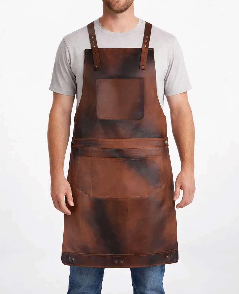 Professional Brown Leather Work Apron